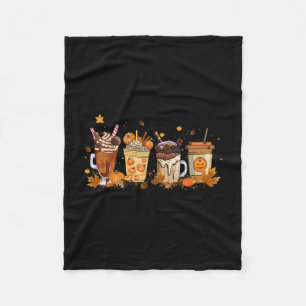 Coffee Pumpkin Spice Latte Thanksgiving Coffee Lov Fleece Blanket