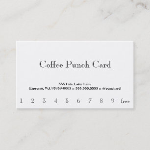 Coffee Punch Card