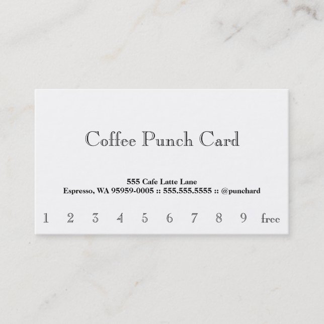 Coffee Punch Card (Front)
