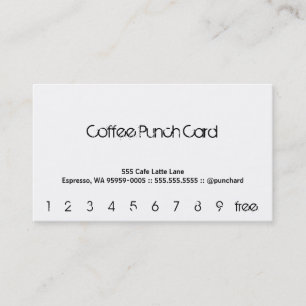 Coffee Punch Card