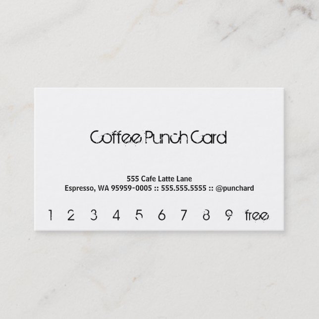 Coffee Punch Card (Front)