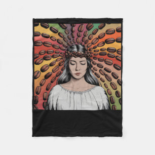 Coffee Queen – Brewed To Perfection! Sticker Fleece Blanket