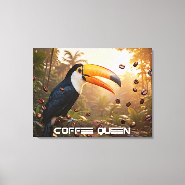 COFFEE QUEEN - TOUCAN CANVAS PRINT (Front)