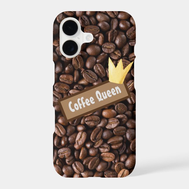 Coffee Queen Typography Gold Crown (Back)