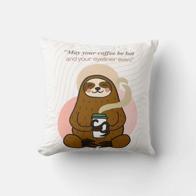  coffee quote  cushion (Front)