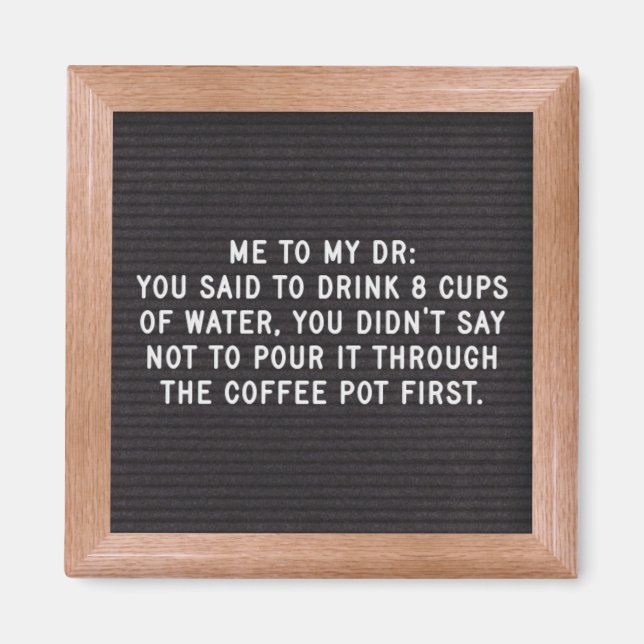Coffee Quote Letterboard Magnet (Front)
