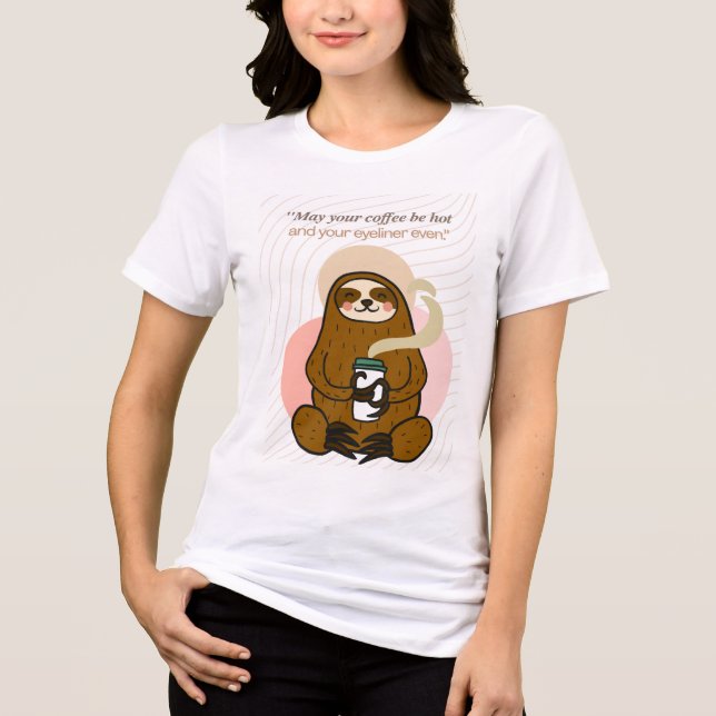  coffee quote  Tri-Blend shirt (Front)
