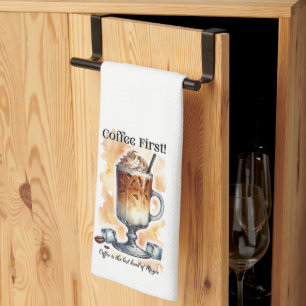 Coffee Quotes Kitchen Decor Tea Towel