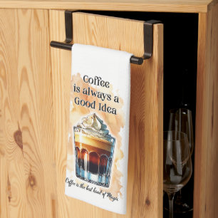 Coffee Quotes Kitchen Decor Tea Towel