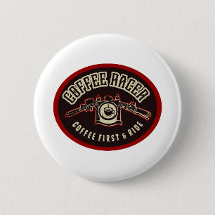 COFFEE RACER 2 6 CM ROUND BADGE