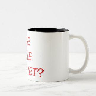 coffee ready red Two-Tone coffee mug