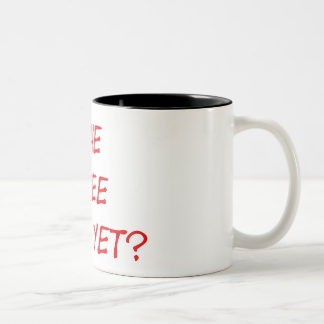 coffee ready red Two-Tone coffee mug (Right)
