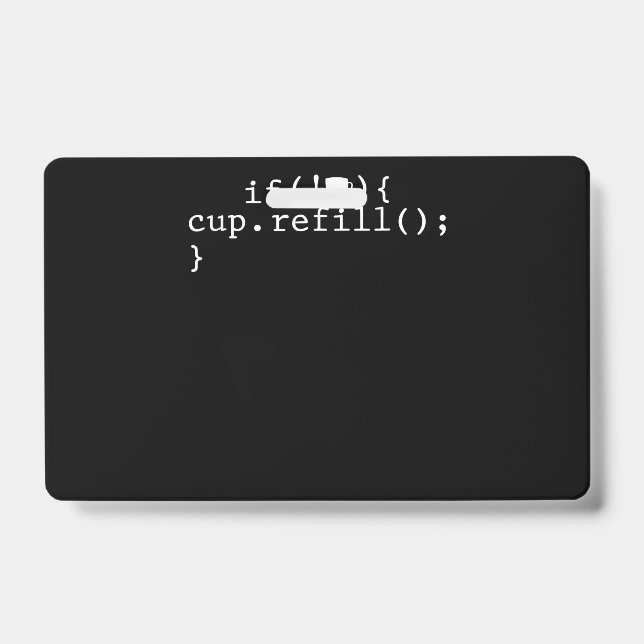 Coffee Refill Smart Coding Software Engineer ID Badge (Front)