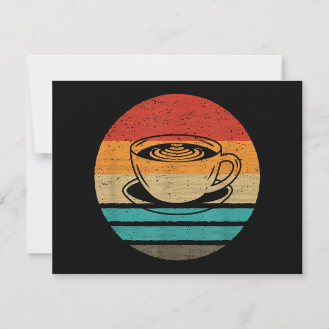 Coffee Retro Style Vintage Holiday Card (Front)