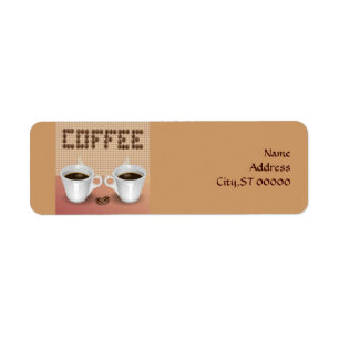 Coffee Return Address Label