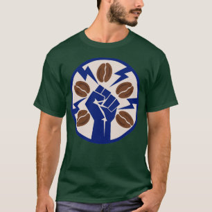 Coffee Revolution Barista Labour Union Logo T-Shirt