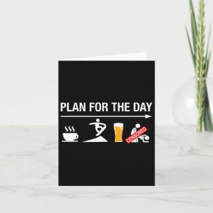 Coffee Ride Snowboard Beer Funny Snowboarding Snow Card