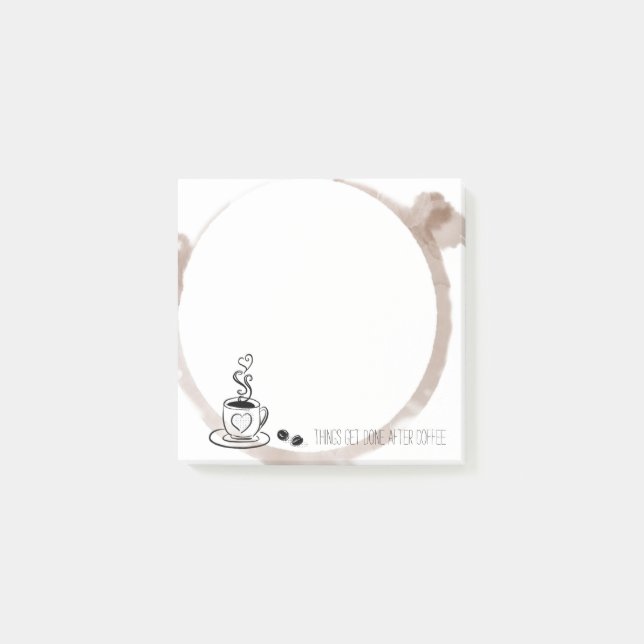 Coffee ring stain post-it notes (Front)