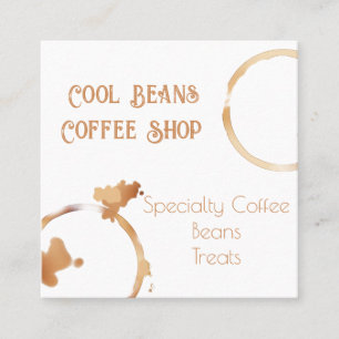 Coffee Rings Coffee Shop Business Card
