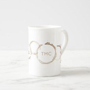 COFFEE Rings INITIALS Artisan Morning Fun Bone China Mug
