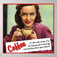 Coffee Rip Your Head Off Print Poster Humour