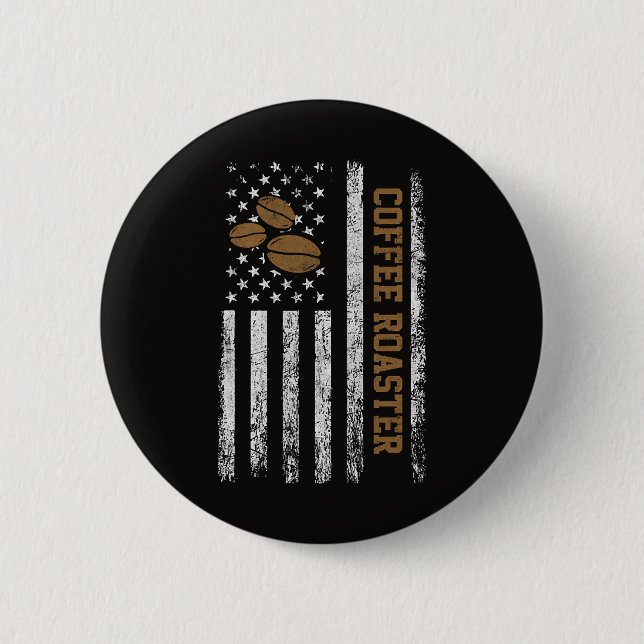 Coffee Roaster 6 Cm Round Badge (Front)