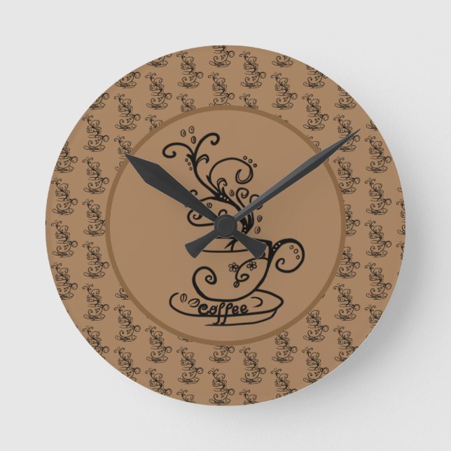 coffee  round clock (Front)