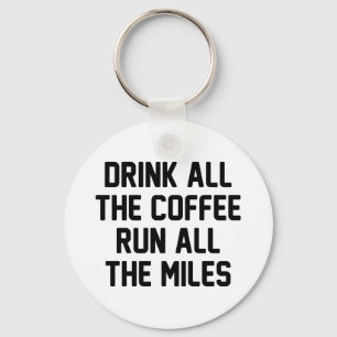 Coffee & Run Key Ring
