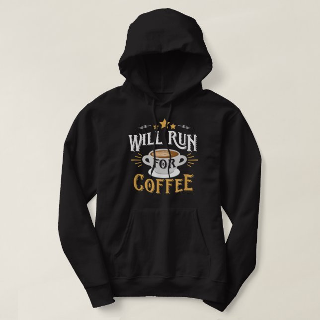 Coffee Running Shirt Gift For Men Or Women Coffee  (Design Front)