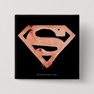 Coffee S Symbol - Red 15 Cm Square Badge