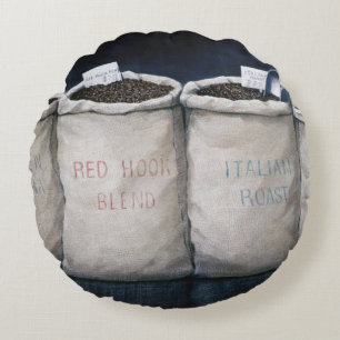Coffee Sacks 1990 Round Cushion