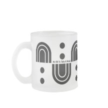 “Coffee Says Pause” Modern Frosted Glass Mug 