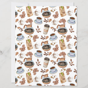 Coffee Scrapbook Paper