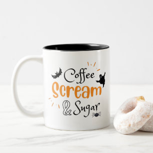 Coffee Scream and Sugar Halloween Two-Tone Coffee Mug