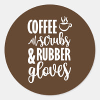 Coffee Scrubs And Rubber Gloves 