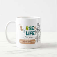 "Coffee, Scrubs, and Saving Lives – Nurse Life Mug