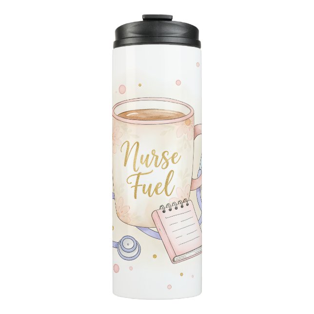 Coffee, Scrubs & Kindness  Thermal Tumbler (Front)