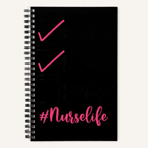 Coffee Scrubs Sanity Nurse Life Notebook