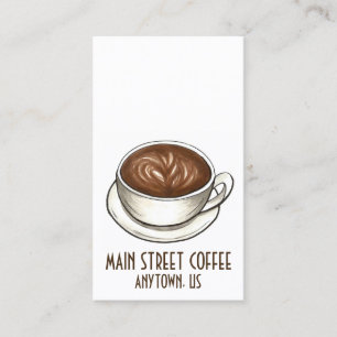 Coffee Seattle Latte Coffee Shop Cafe Barista Cup Business Card