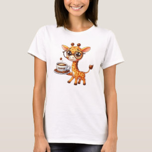 Coffee serving giraffe T-Shirt