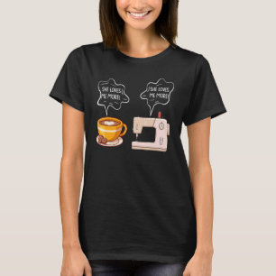 Coffee Sewing Machine Seamstress T-Shirt