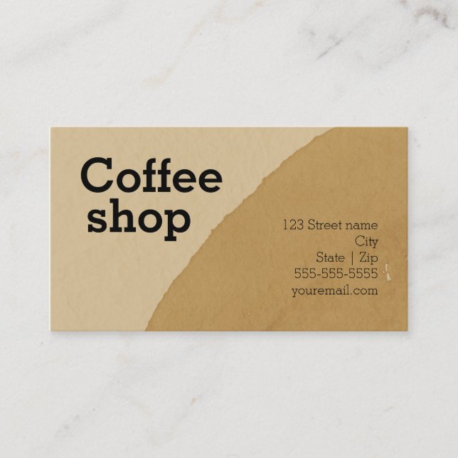 Coffee shop bistro bar roasting buisnness business card (Front)
