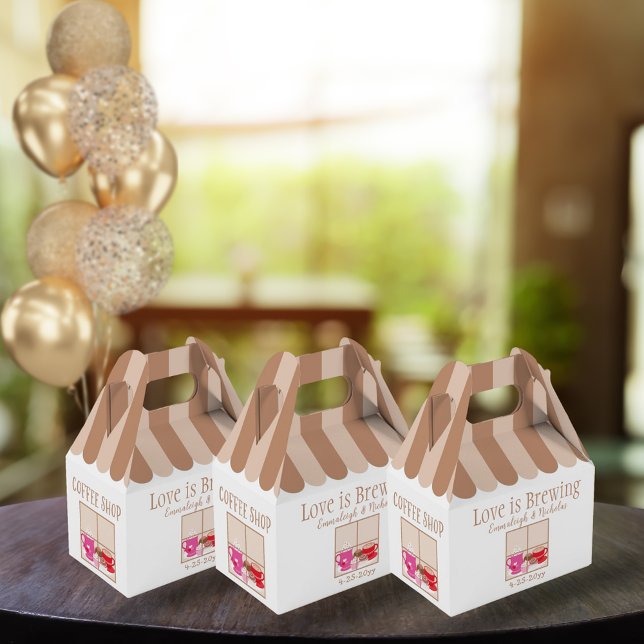 Coffee Shop Bridal Shower Party Favour Box (Creator Uploaded)
