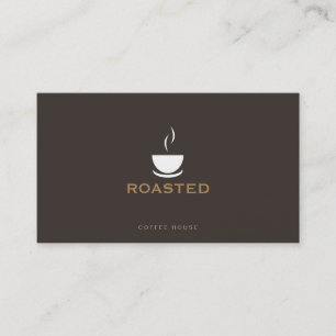 Coffee Shop Brown Business Card