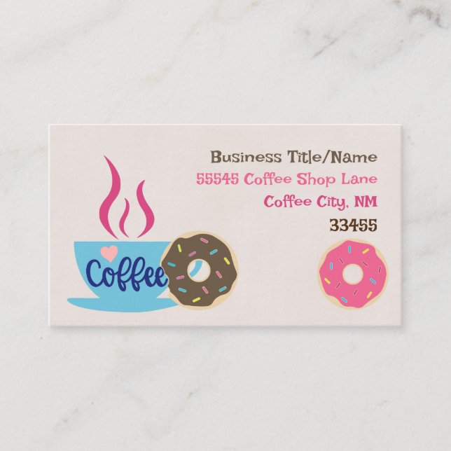Coffee Shop Business Card (Front)