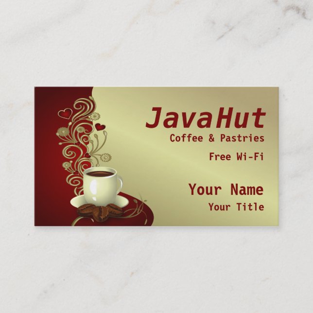 Coffee Shop Business Card (Front)