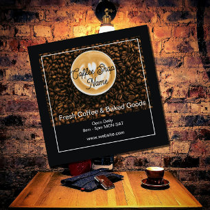 Coffee Shop Business Card Cafe Contact Card