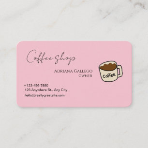 coffee shop Business card (editable)