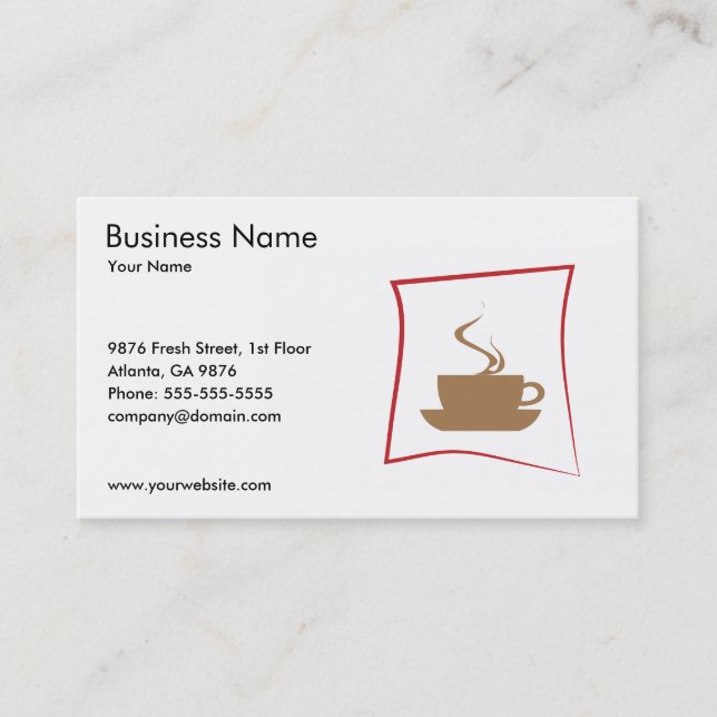 Coffee Shop Business Card Template (Front)
