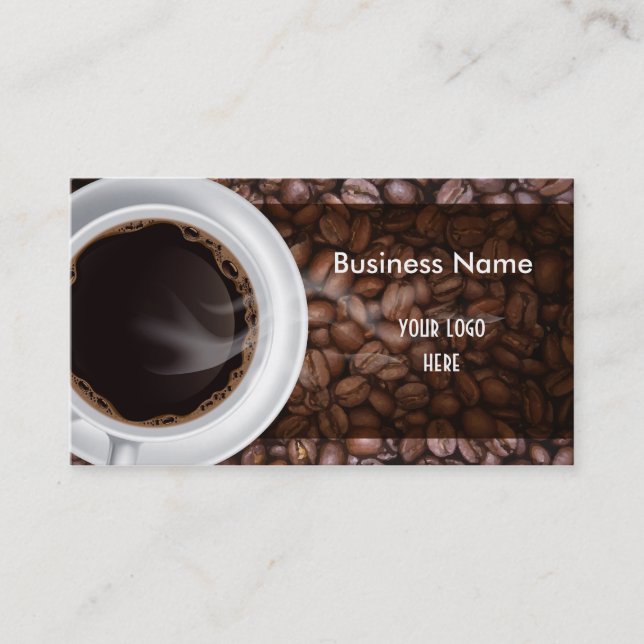 Coffee Shop Business Card Template (Front)